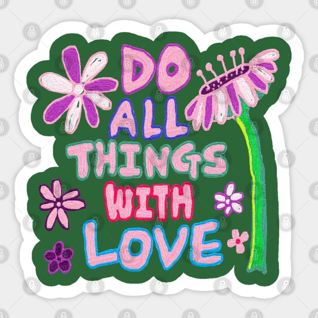 do things  with love, oil painting Sticker by zzzozzo